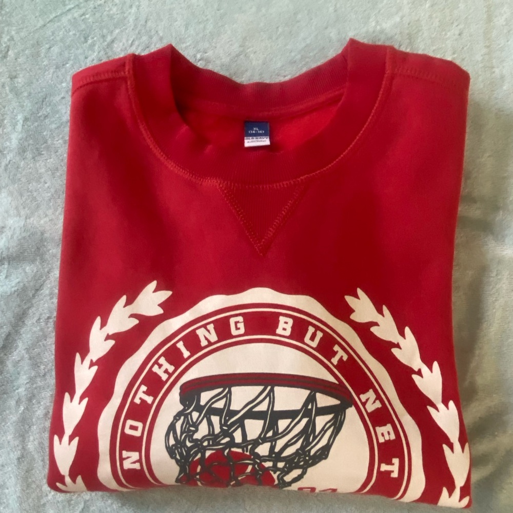 Old Navy Red Crewneck Boys Sweater - Picture 2 of 4